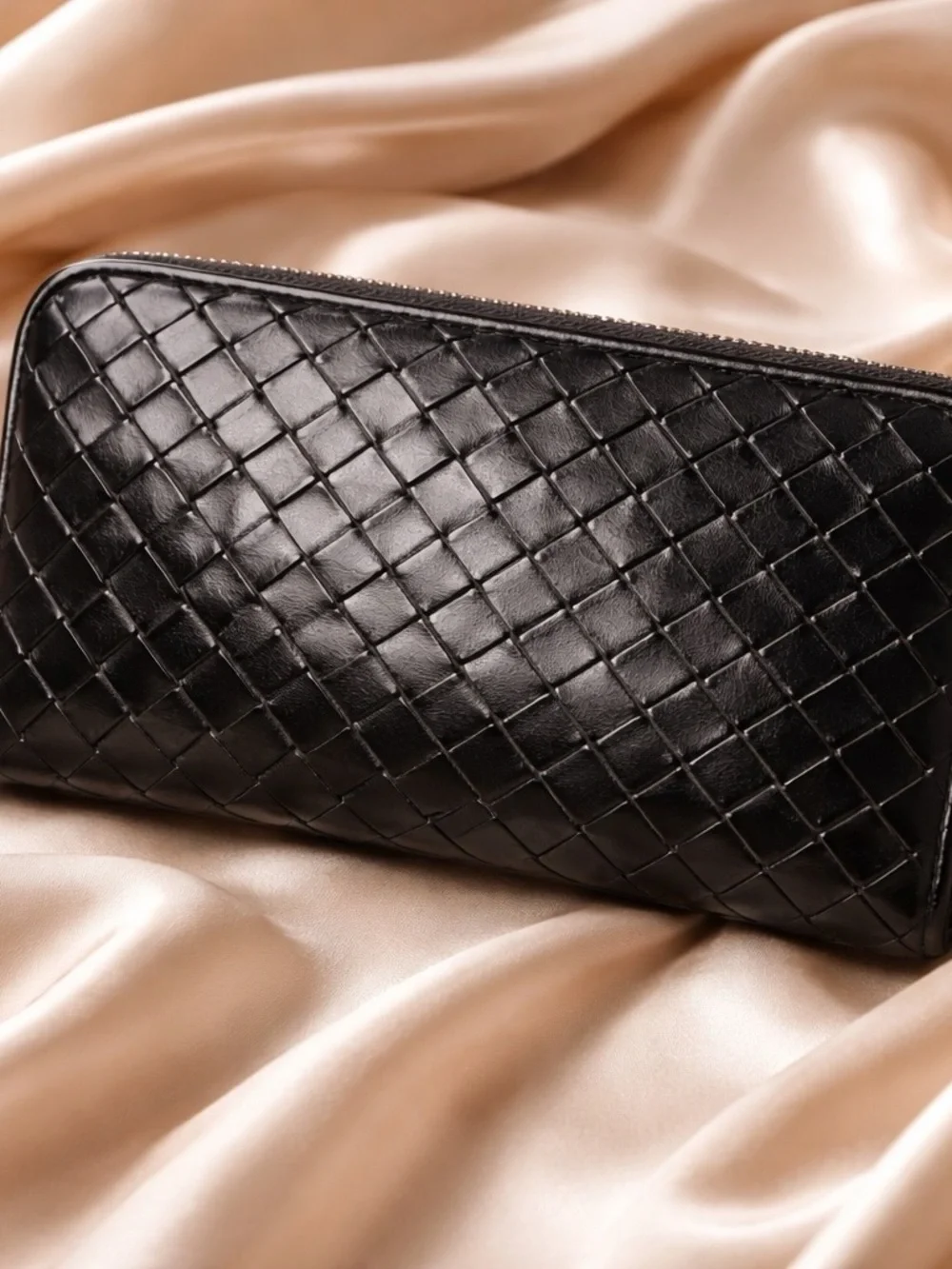 GORGEOUS VINTAGE BOTTEGA INTRECCIATO LONG VENETA NAPA LEATHER ZIPPERED WALLET - Picture 6 of 12